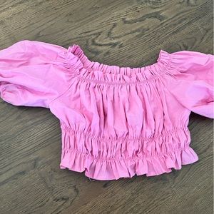 Zara hot pink crop top S